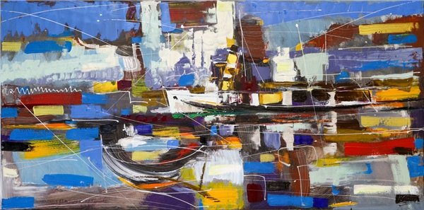 Ada Vapuru Yağlı Boya Tablosu