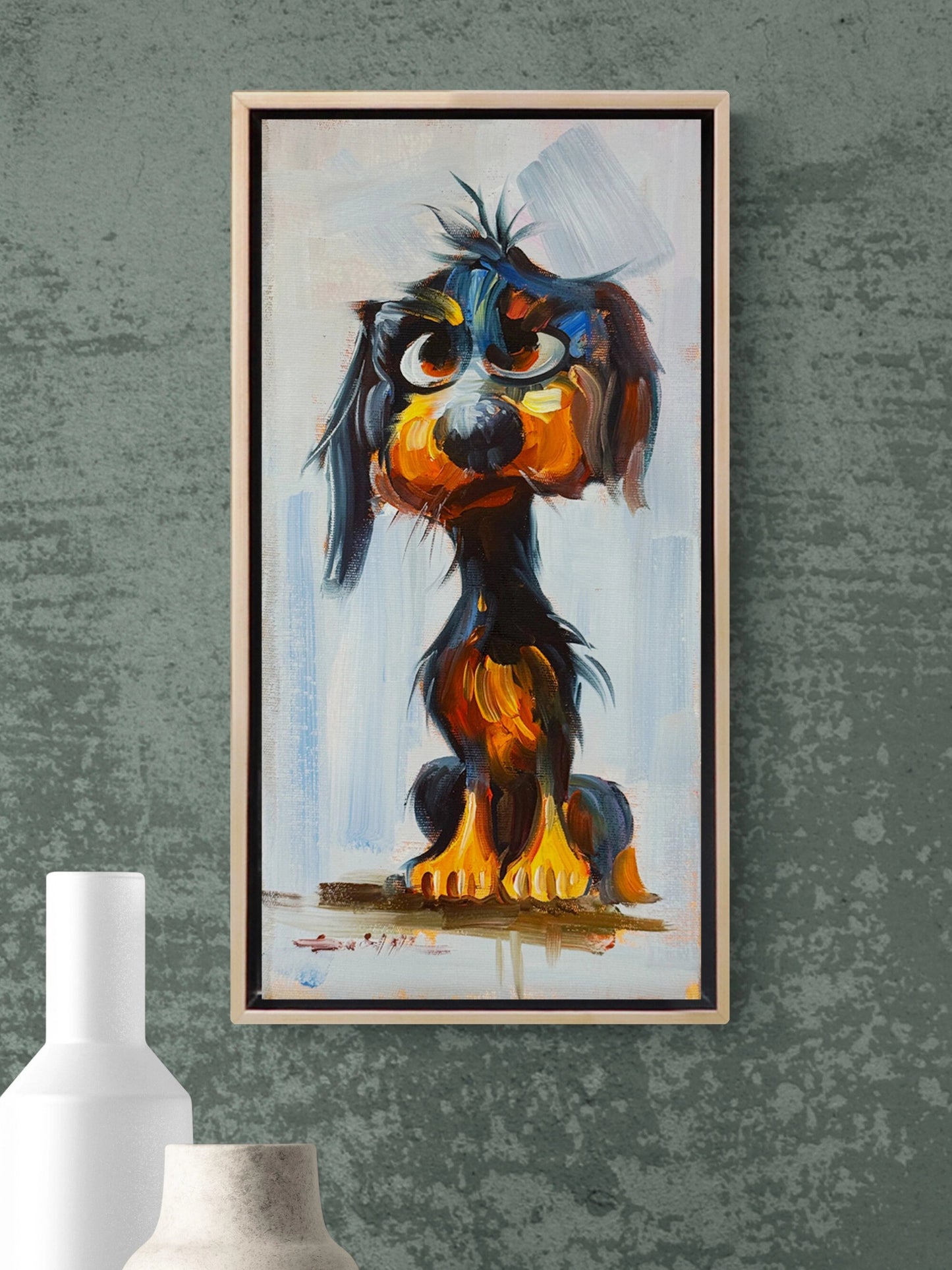 Afacan Köpek Yağlı Boya Tablosu