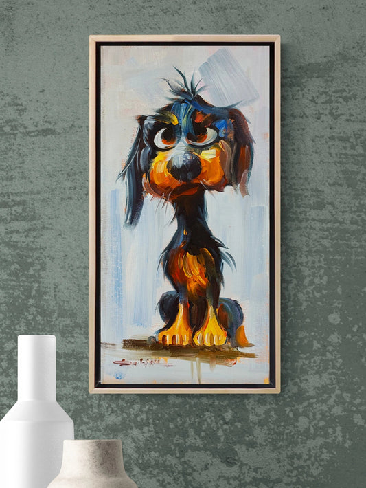 Afacan Köpek Yağlı Boya Tablosu Simurg Sanatevi