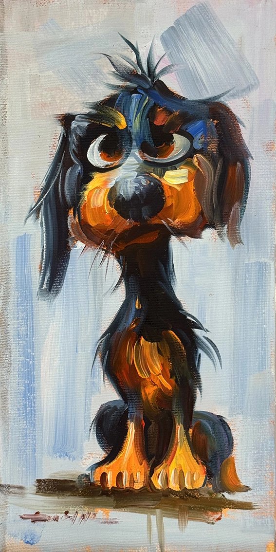 Afacan Köpek Yağlı Boya Tablosu