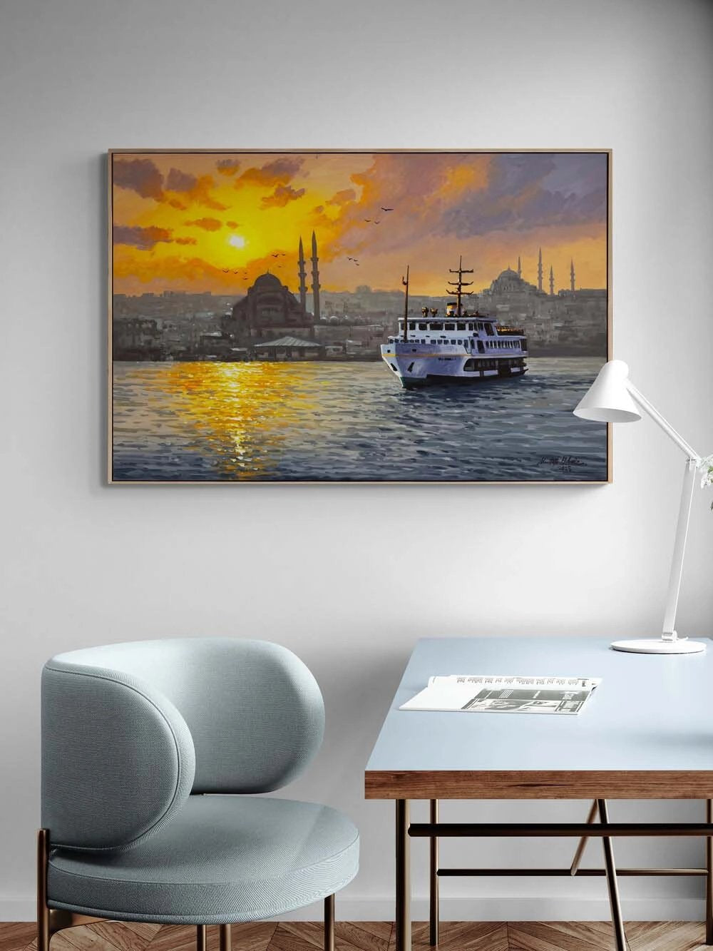 Akşam Vapurları Yağlı Boya Tablosu