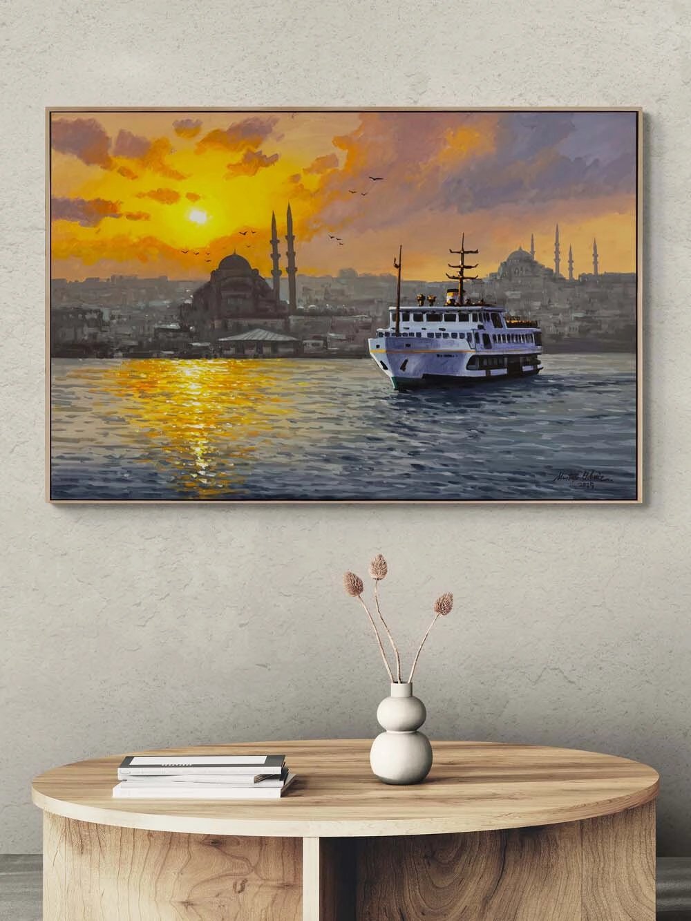 Akşam Vapurları Yağlı Boya Tablosu