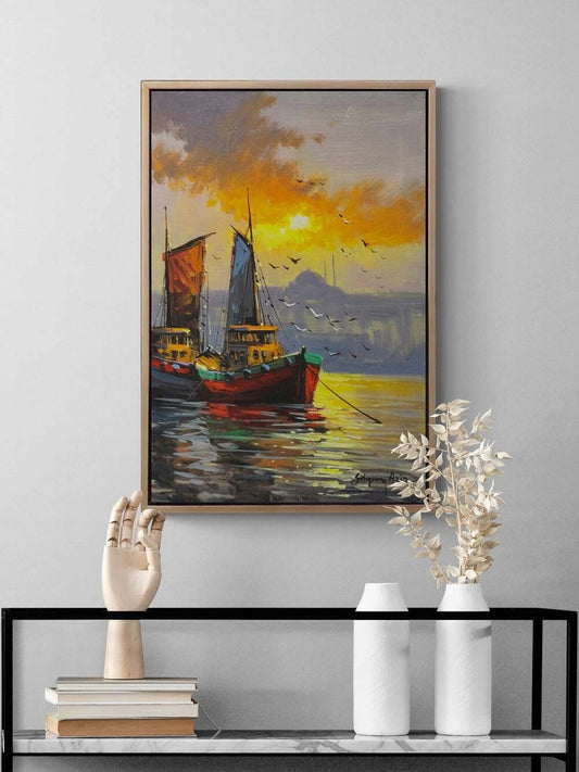 Akşam Yelkenleri Yağlı Boya Tablosu