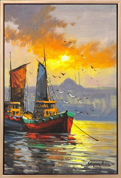 Akşam Yelkenleri Yağlı Boya Tablosu
