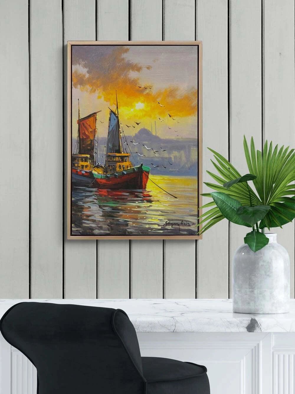 Akşam Yelkenleri Yağlı Boya Tablosu