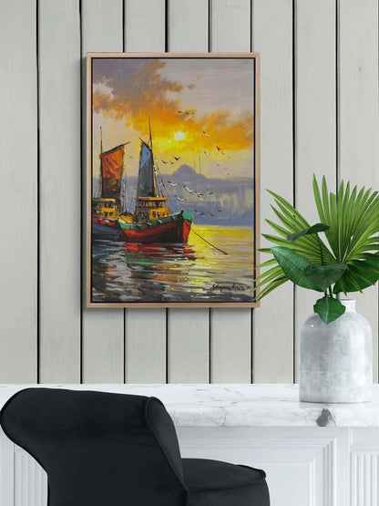 Akşam Yelkenleri Yağlı Boya Tablosu
