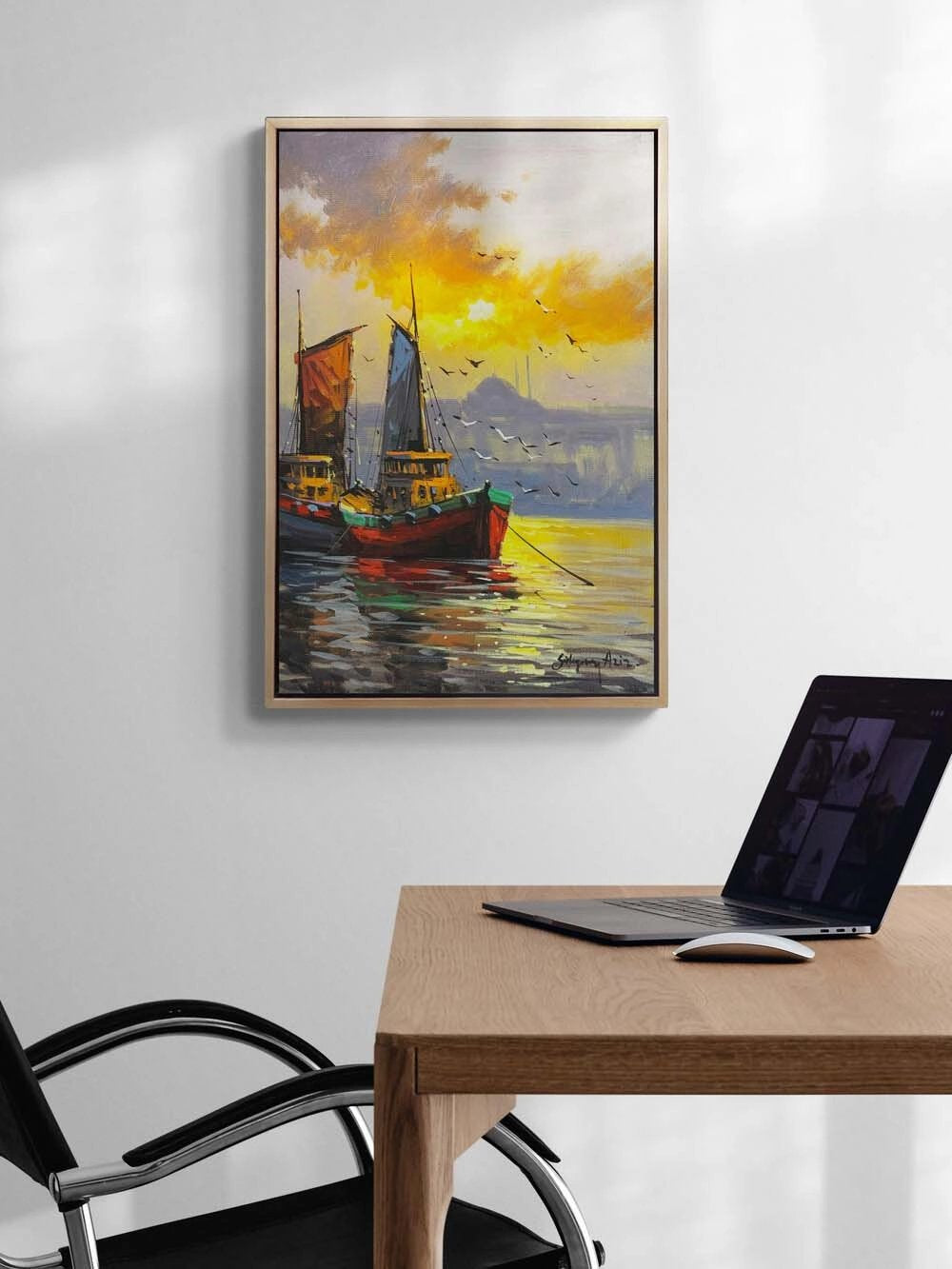 Akşam Yelkenleri Yağlı Boya Tablosu