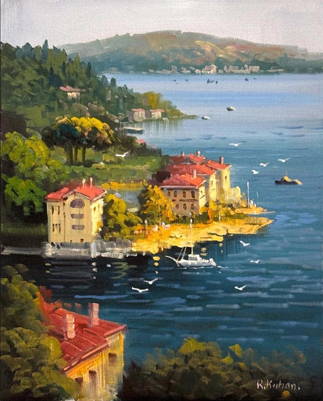 Akşamüstü İstanbul’da Yağlı Boya Tablosu