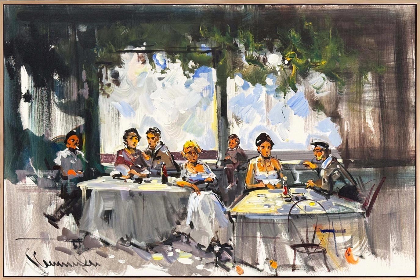 Akşamüstü Masası Yağlı Boya Tablosu