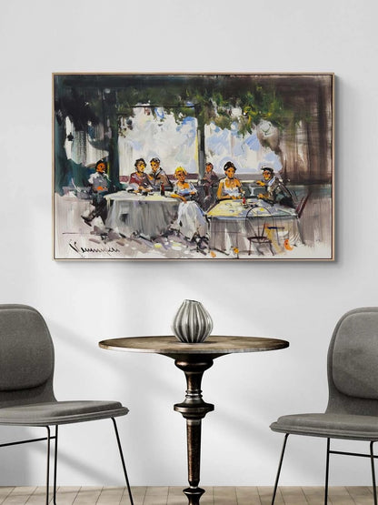 Akşamüstü Masası Yağlı Boya Tablosu