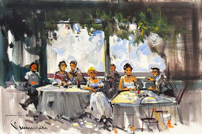 Akşamüstü Masası Yağlı Boya Tablosu