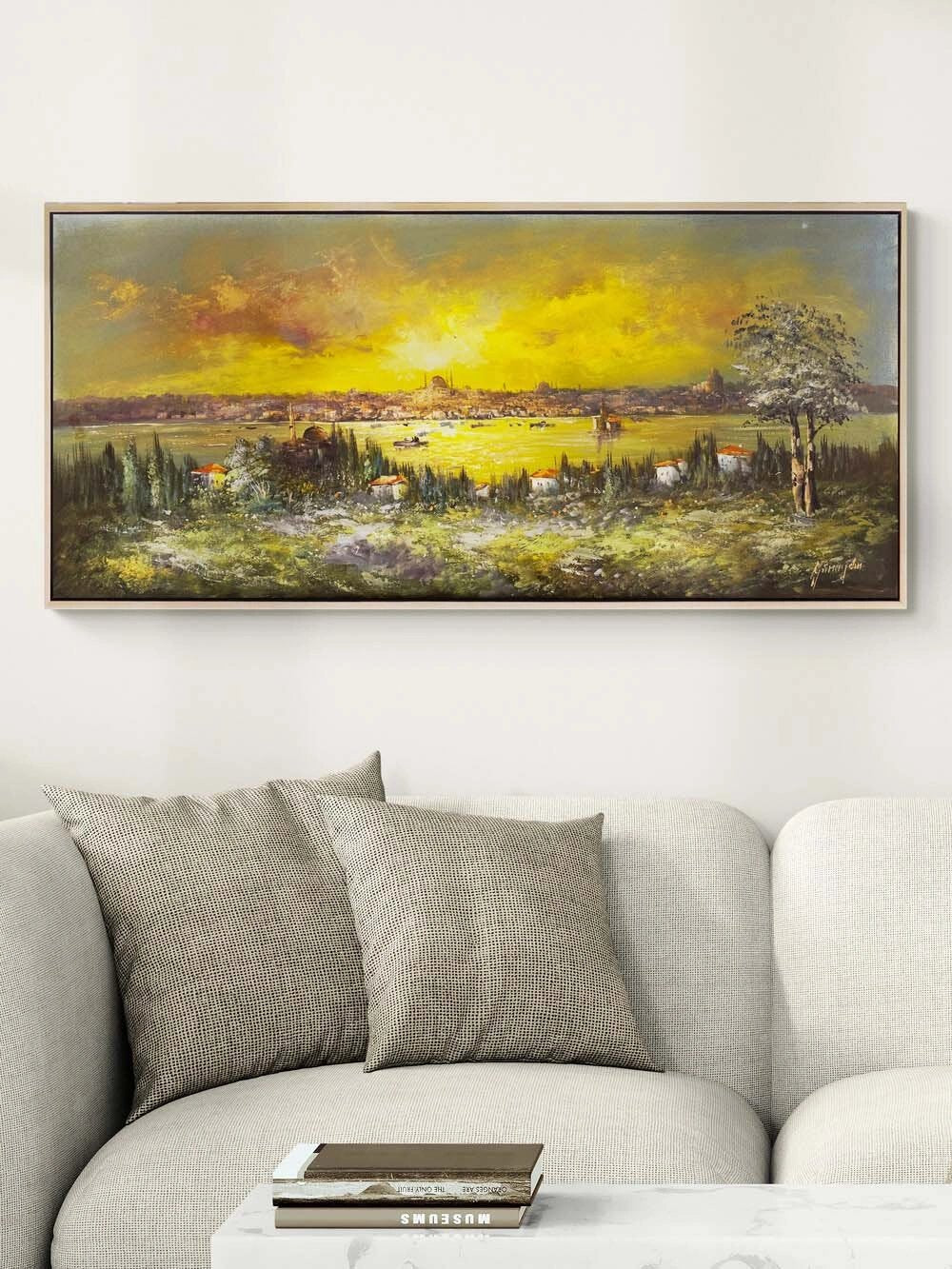 Altın Huzmelerde İstanbul Yağlı Boya Tablosu