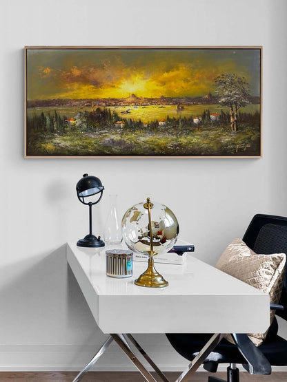 Altın Huzmelerde İstanbul Yağlı Boya Tablosu