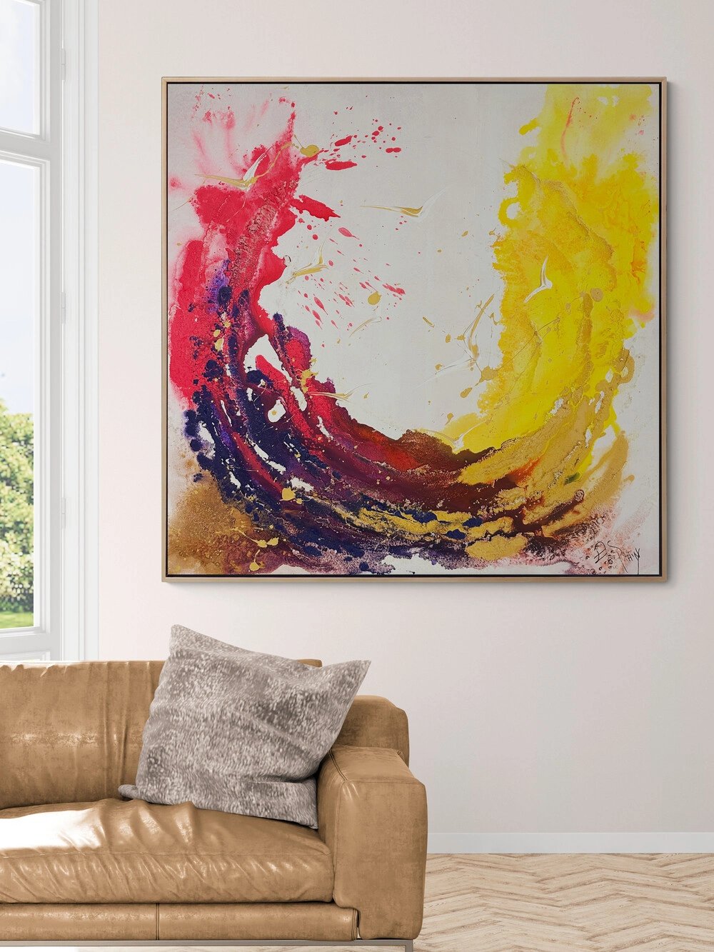 Renkli Döngü Yağlı Boya Tablosu