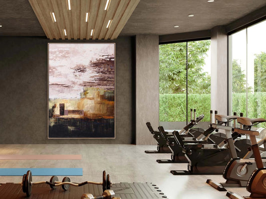 Kahve Tonları Siparişe Özel Soyut Yağlı Boya Tablo