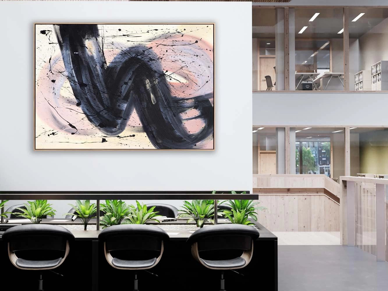 Ekru Yansımalar Siparişe Özel Soyut Yağlı Boya Tablo