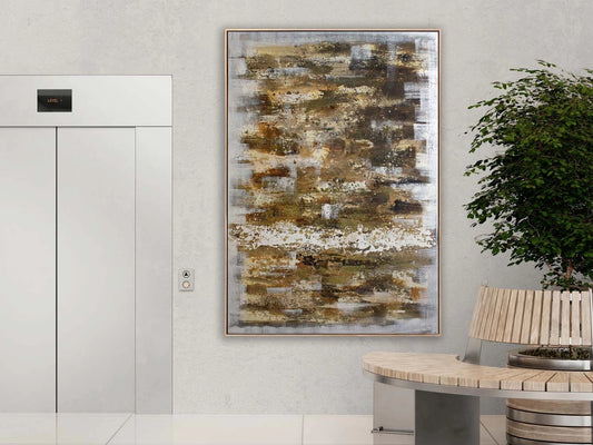 Toprak Tonları Siparişe Özel Soyut Yağlı Boya Tablo