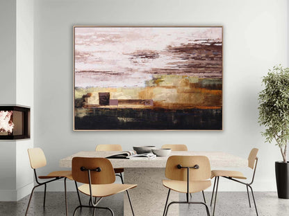 Kahve Tonları Siparişe Özel Soyut Yağlı Boya Tablo