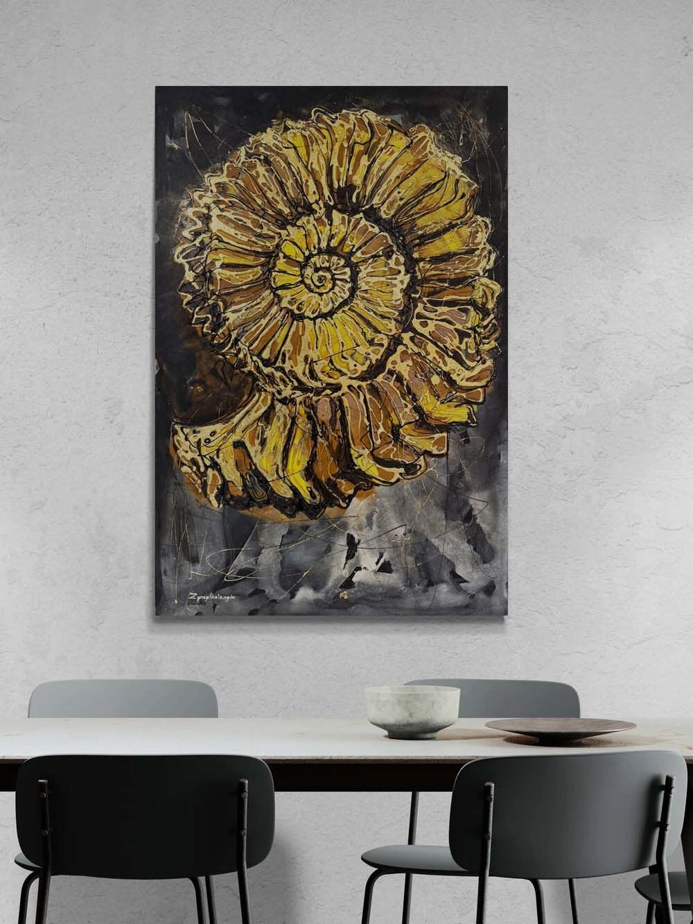 Ammonit Yağlı Boya Tablosu