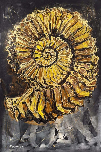 Ammonit Yağlı Boya Tablosu