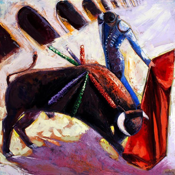 Arena da BoğaYağlı Boya Tablosu