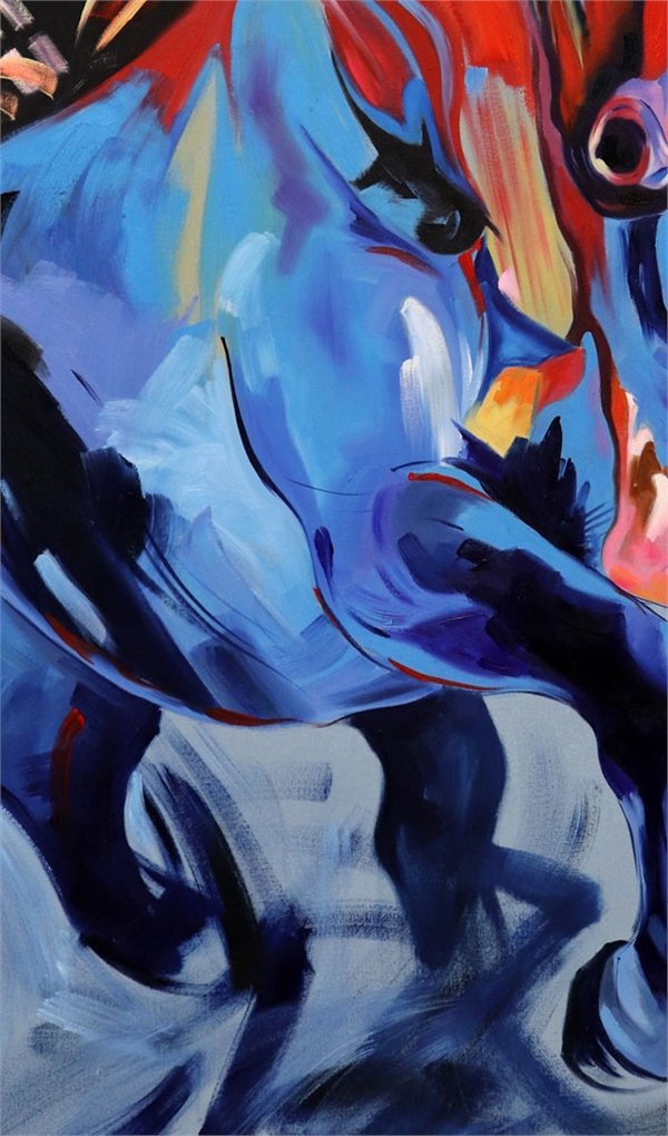 Dörtnala Koşan At Yağlı Boya Tablosu