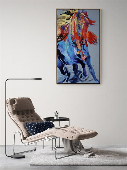 Dörtnala Koşan At Yağlı Boya Tablosu