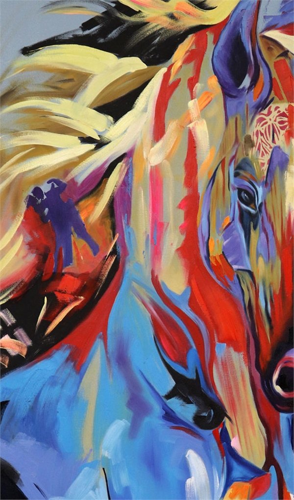 Dörtnala Koşan At Yağlı Boya Tablosu