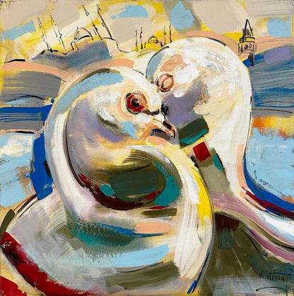 Aşkın Kanatları Yağlı Boya Tablosu