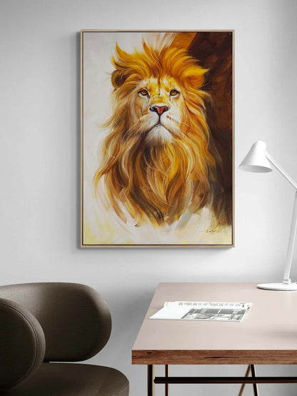 Aslanın Asaleti Yağlı Boya Tablosu