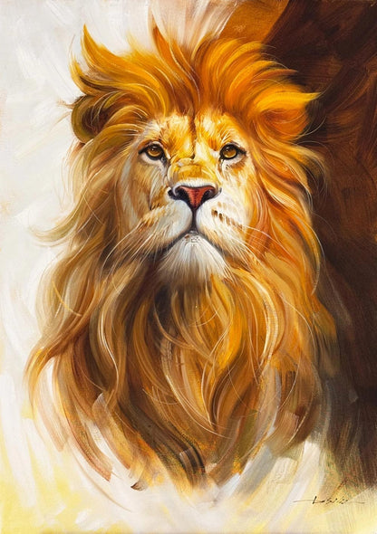 Aslanın Asaleti Yağlı Boya Tablosu