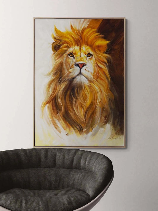 Aslanın Asaleti Yağlı Boya Tablosu