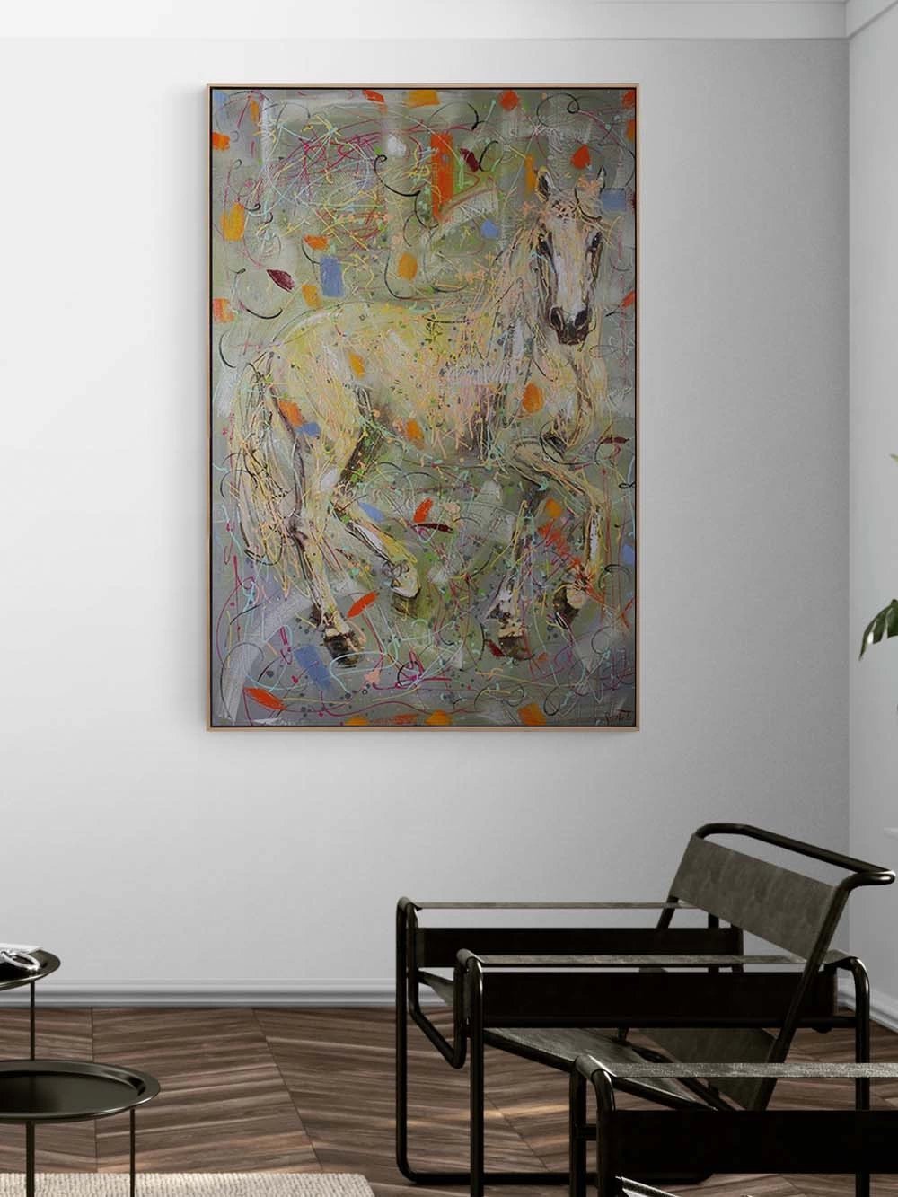 At'ın İfadesi Yağlı Boya Tablosu