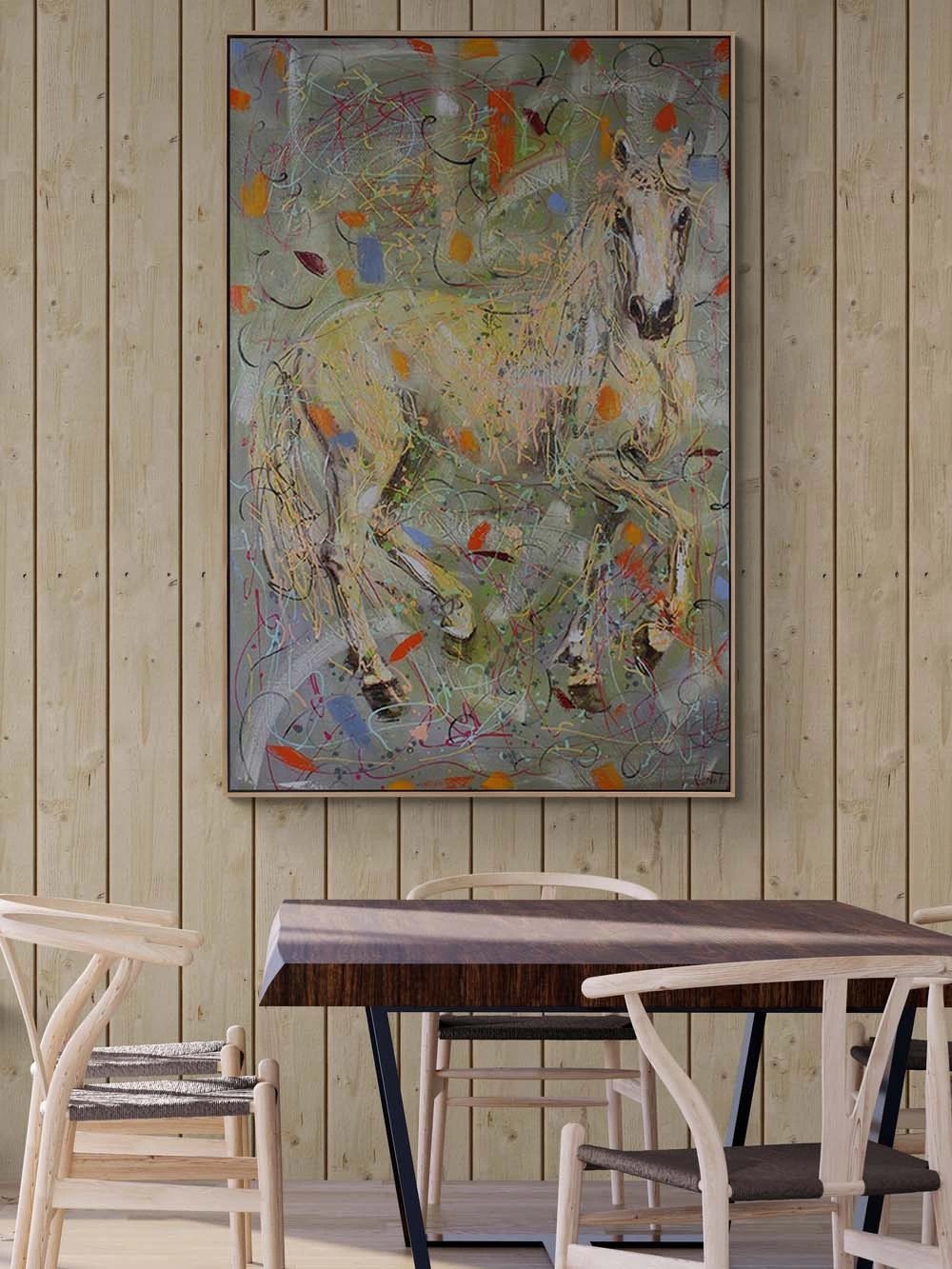 At'ın İfadesi Yağlı Boya Tablosu