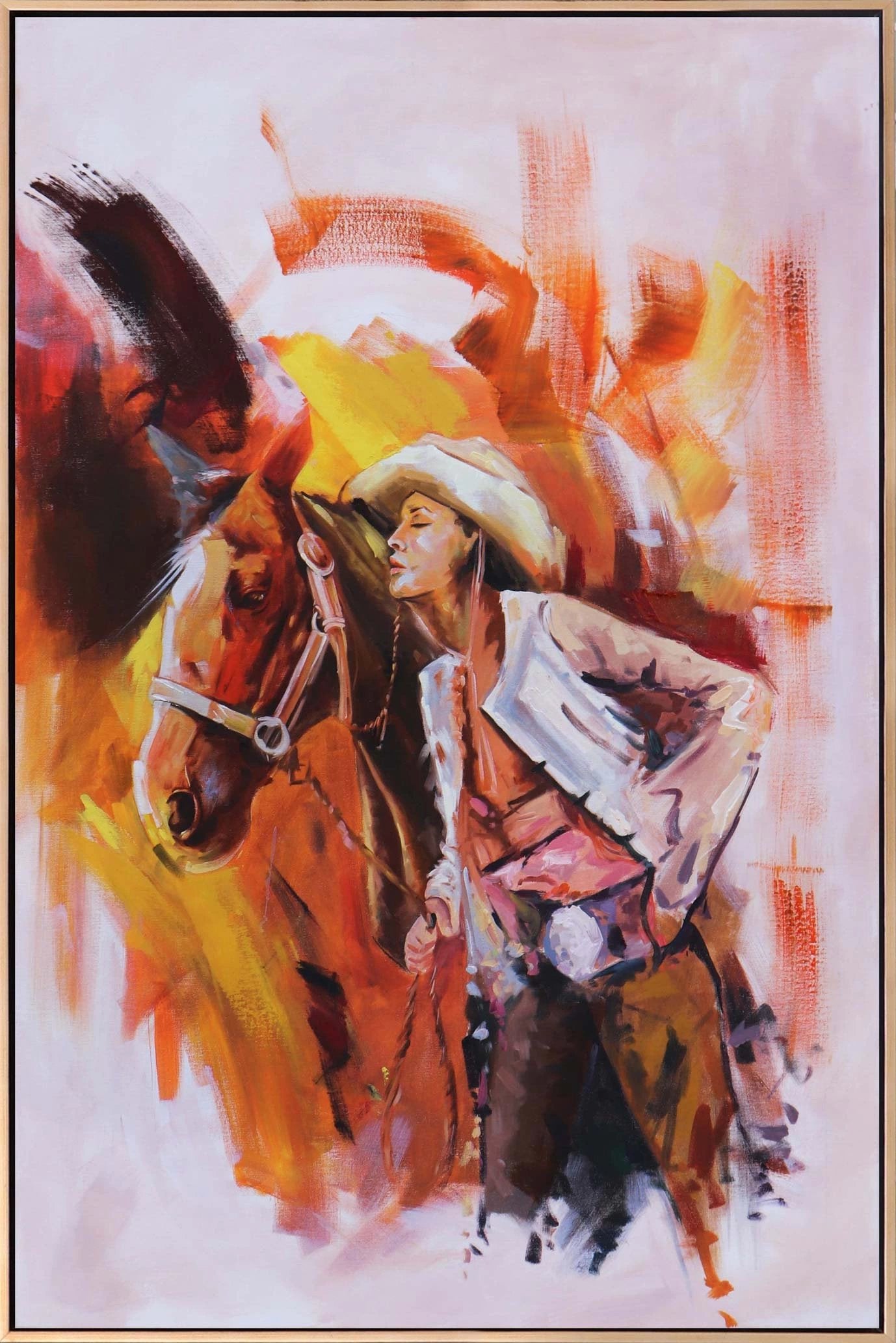 At ve Sevgi Yağlı Boya Tablosu