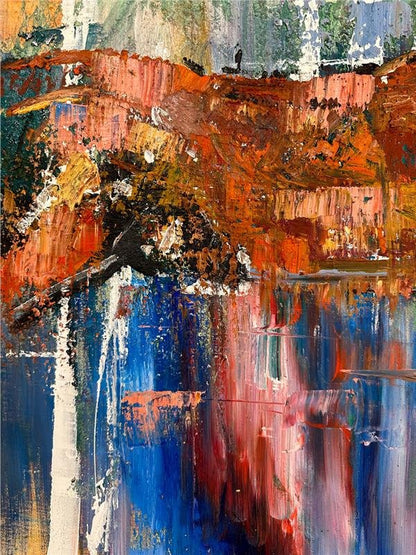 Renkli Rüyalarda At Yağlı Boya Tablosu