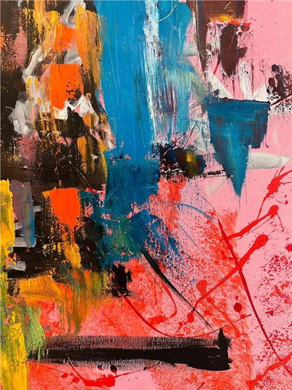 Atların Renkli Serüveni Yağlı Boya Tablosu