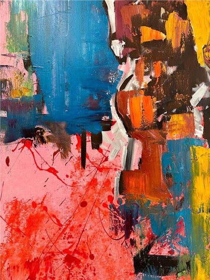 Atların Renkli Serüveni Yağlı Boya Tablosu