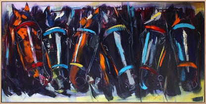 Atların Kardeşliği Yağlı Boya Tablosu Simurg Sanatevi