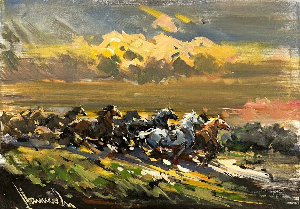 Atların Yolculuğu Yağlı Boya Tablosu