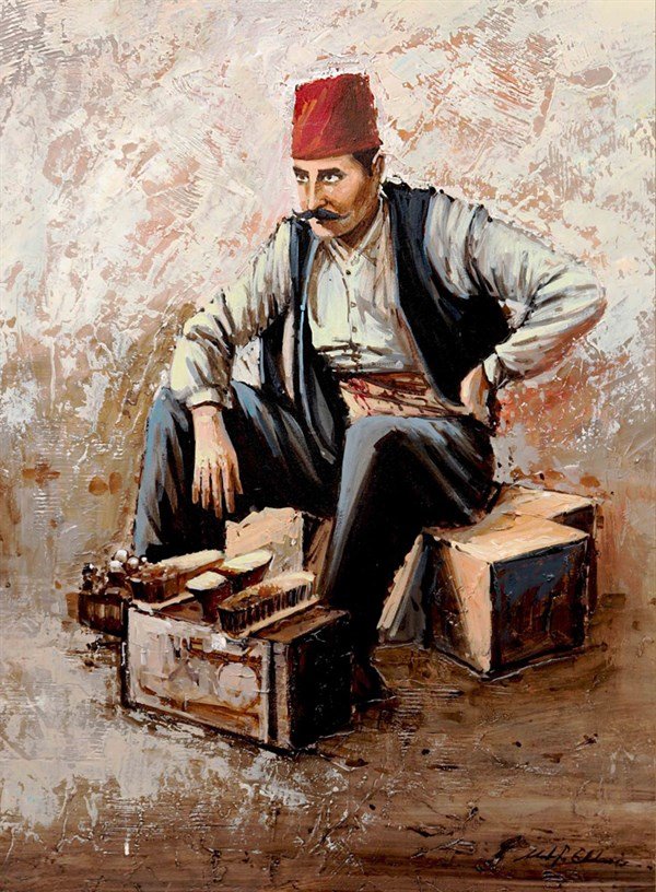 Ayakkabı Boyacısı Yağlı Boya Tablosu Simurg Sanatevi