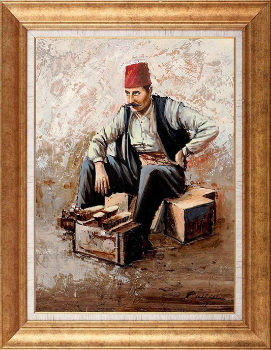 Ayakkabı Boyacısı Yağlı Boya Tablosu