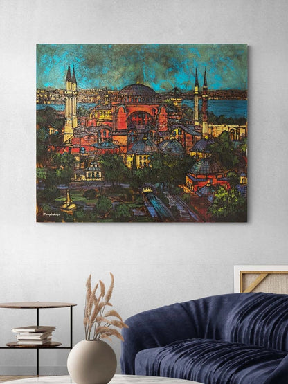 Ayasofya Cami'de Bahar Yağlı Boya Tablosu