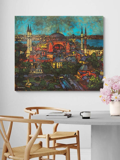 Ayasofya Cami'de Bahar Yağlı Boya Tablosu