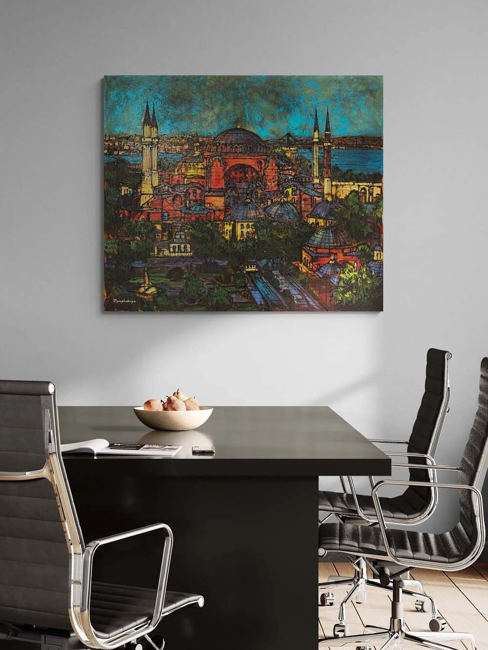 Ayasofya Cami'de Bahar Yağlı Boya Tablosu