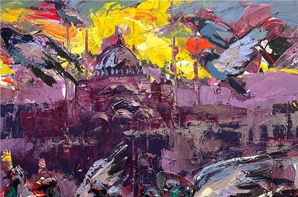 Ayasofya'nın Özgür Kanatları Yağlı Boya Tablosu