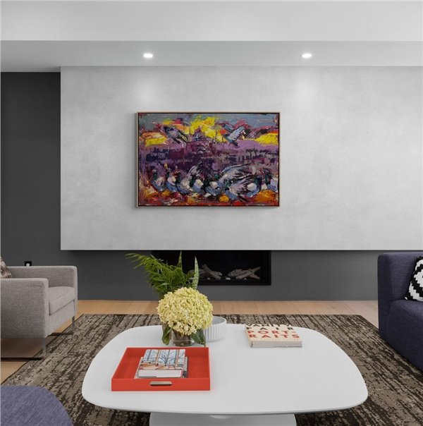 Ayasofya'nın Özgür Kanatları Yağlı Boya Tablosu