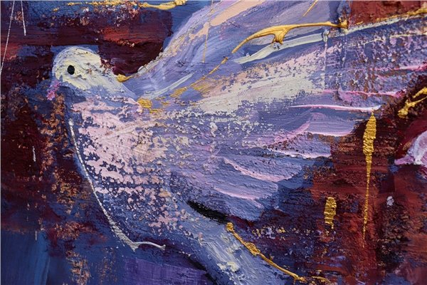 Kuşların Ayasofya Dansı Yağlı Boya Tablosu