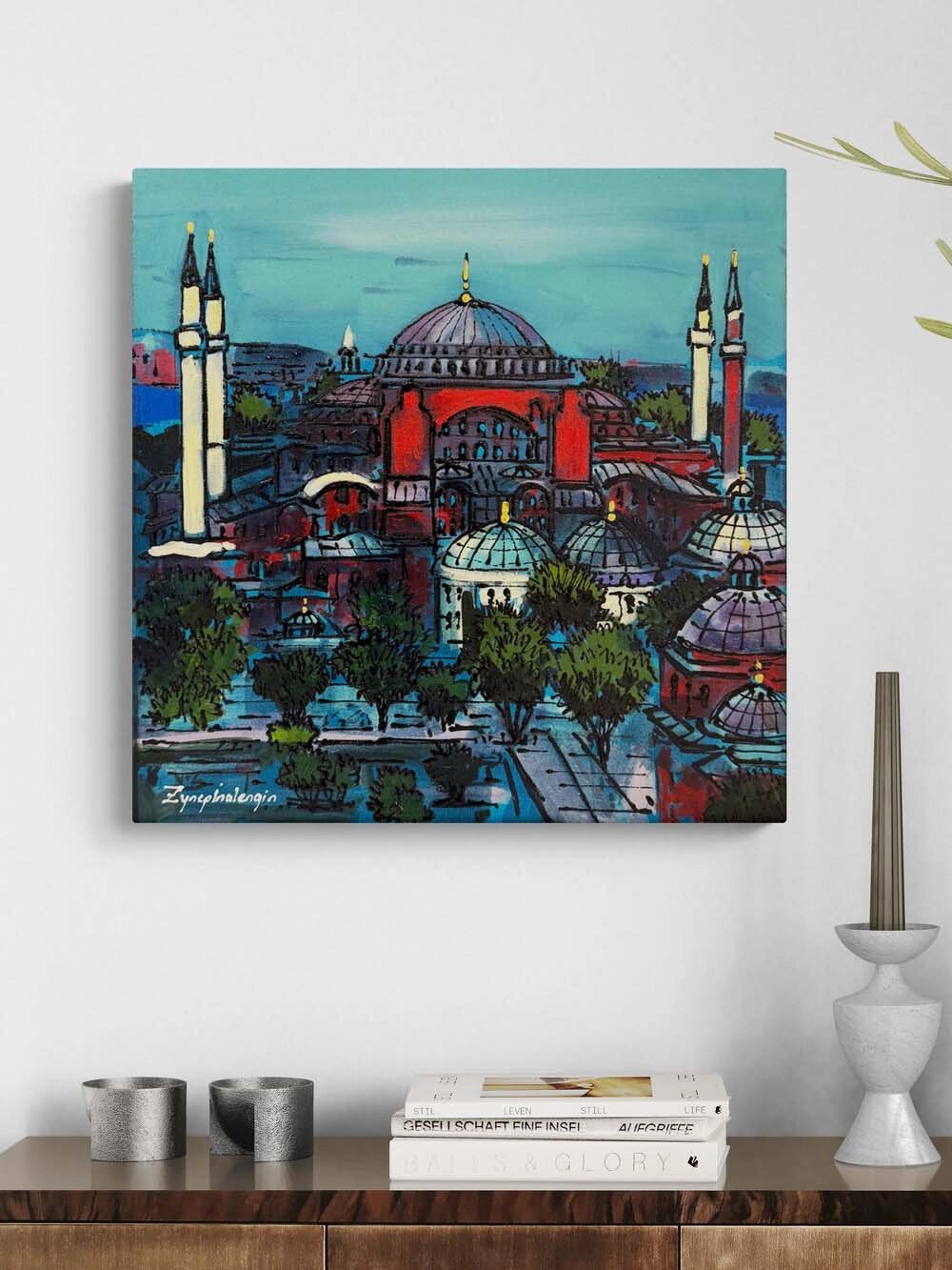 Ayasofya’da Akşam Yağlı Boya Tablosu