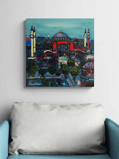 Ayasofya’da Akşam Yağlı Boya Tablosu